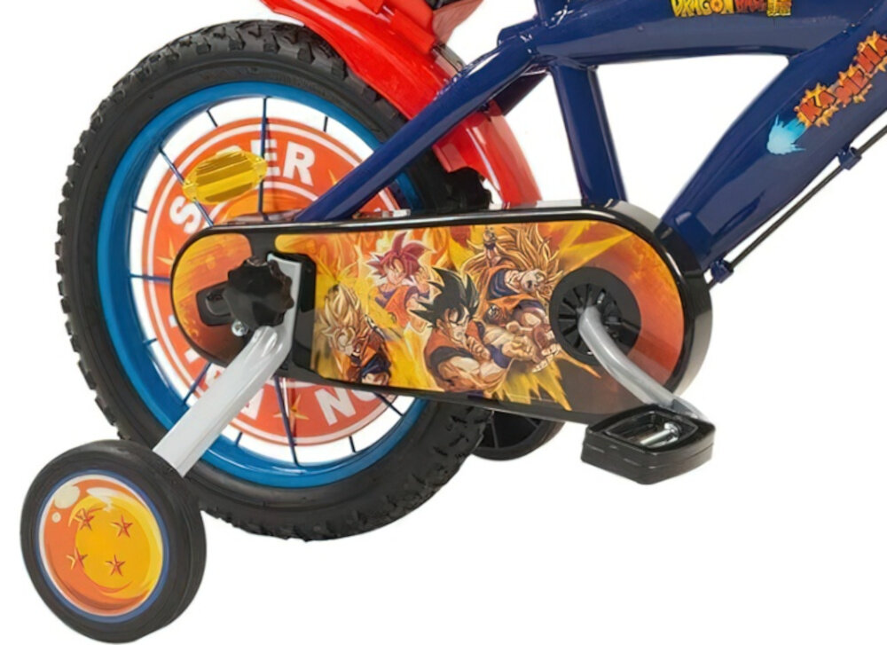 Rower dziecięcy TOIMSA Dragon Ball 16 cali dla chłopca 14-calowe koła boczne kółka łańcuch stylowa osłona blotniki
