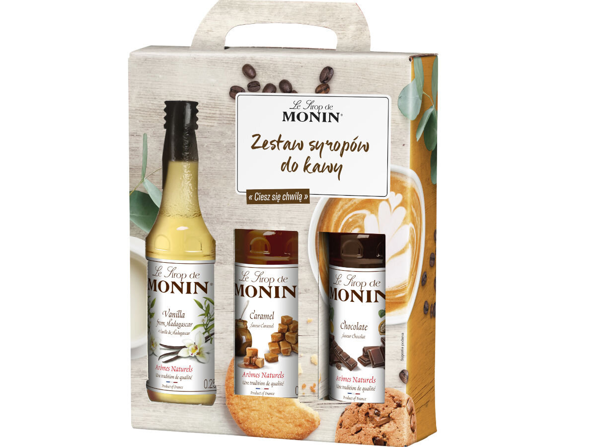 Zestaw syropów do kawy MONIN Maxi Set 3 x 250 ml zestaw smaki syropy