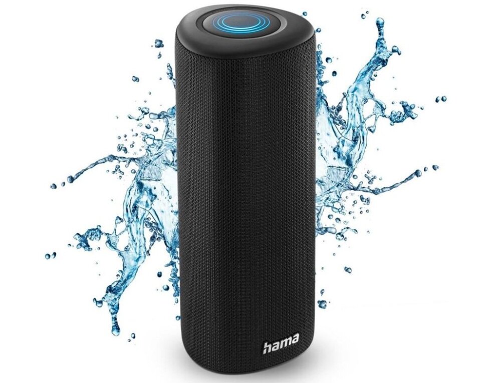 Głośnik mobilny HAMA Pipe 3.0 Czarny głośność dźwięk bluetooth bateria akumulator muzyka jakość dźwięk odporność woda światło podświetlenie