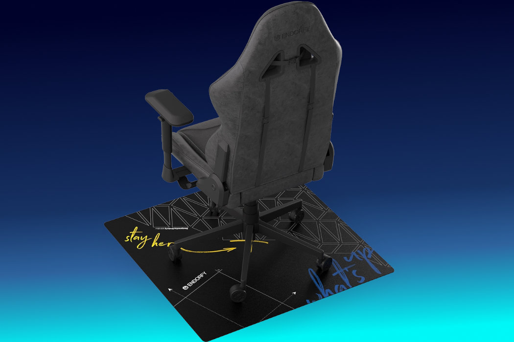 Mata pod fotel gamingowy ENDORFY FP90S wytzrymałość przyczepność cisza spokój PVC wodoodporna gaming gry gracz