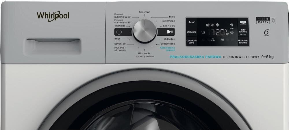 WHIRLPOOL FFWDB 964369 WSBSV PL program pranie suszenie wyświetlacz ikonki