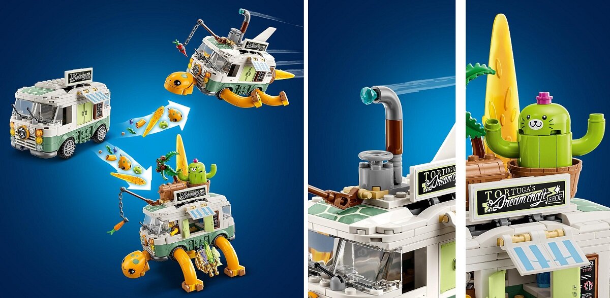 LEGO DREAMZzz Żółwia furgonetka pani Castillo 71456 dziecko kreatywność zabawa nauka rozwój klocki figurki minifigurki jakość tradycja konstrukcja nauka wyobraźnia role jakość bezpieczeństwo wyobraźnia budowanie pasja hobby funkcje instrukcja aplikacja LEGO Builder