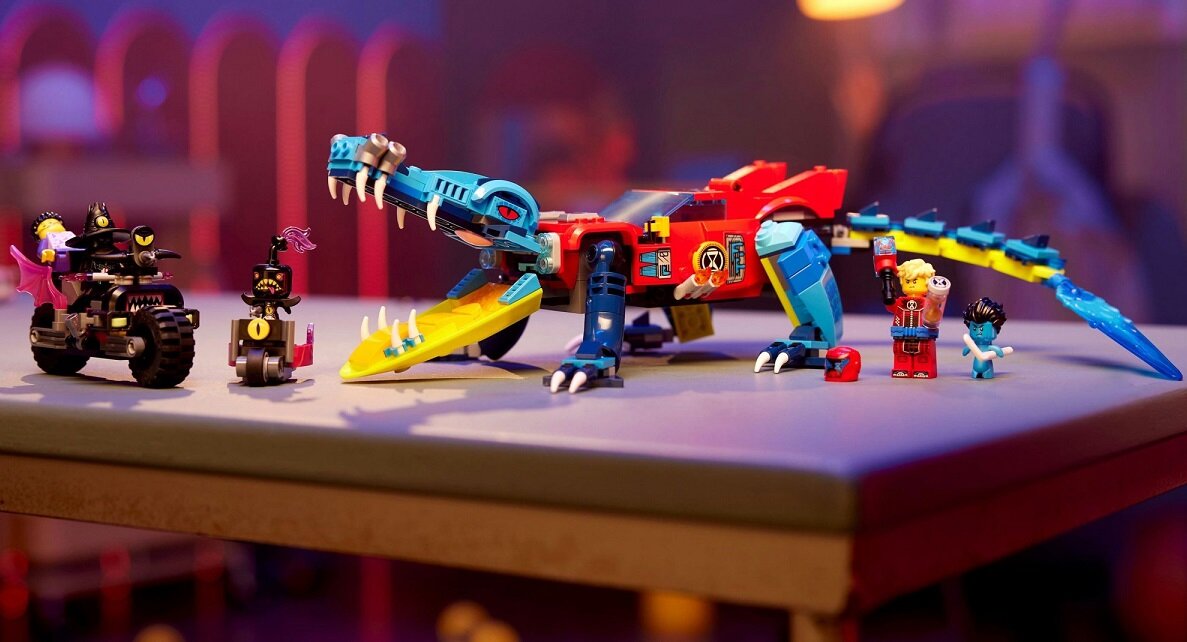LEGO DREAMZzz Krokodylowy samochód 71458 dziecko kreatywność zabawa nauka rozwój klocki figurki minifigurki jakość tradycja konstrukcja nauka wyobraźnia role jakość bezpieczeństwo wyobraźnia budowanie pasja hobby funkcje instrukcja aplikacja LEGO Builder