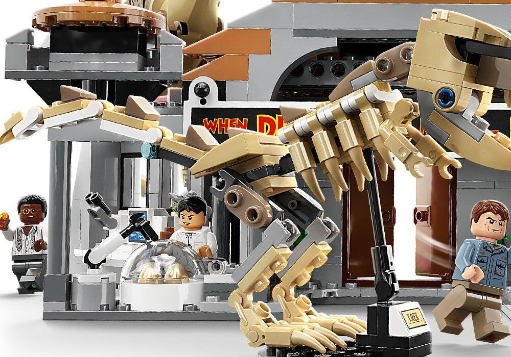 LEGO 76961 Jurassic World Centrum dla odwiedzających: atak tyranozaura i raptora zabawa edukacja rozwój wyposażenie kreatywność