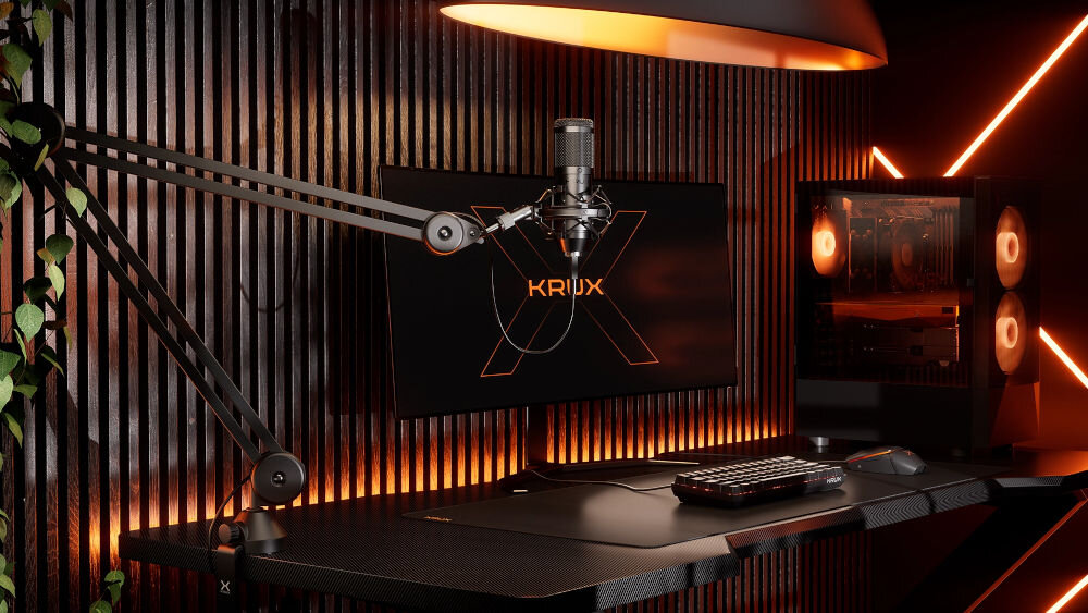 Ramie mikrofonowe KRUX Arm 200L niezawodnosc, funkcjonalnosc, elegancki, estetyczny