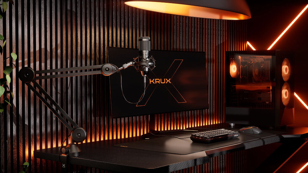 Ramie mikrofonowe KRUX Arm 200S niezawodnosc, funkcjonalnosc, elegancki, estetyczny