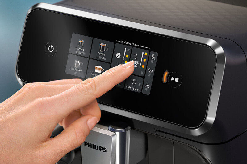 Wygodny panel sterowania ekspresu Philips EP2334/10 zapewnia intuicyjną bezproblemową obsługę