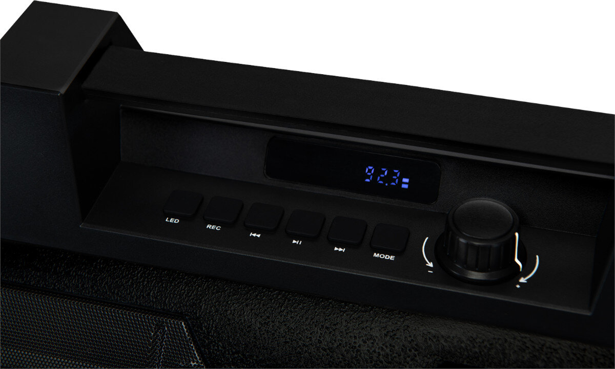 Głośnik mobilny OVERMAX Soundbeat Box Czarny wygląd design kolor światła podświetlenie