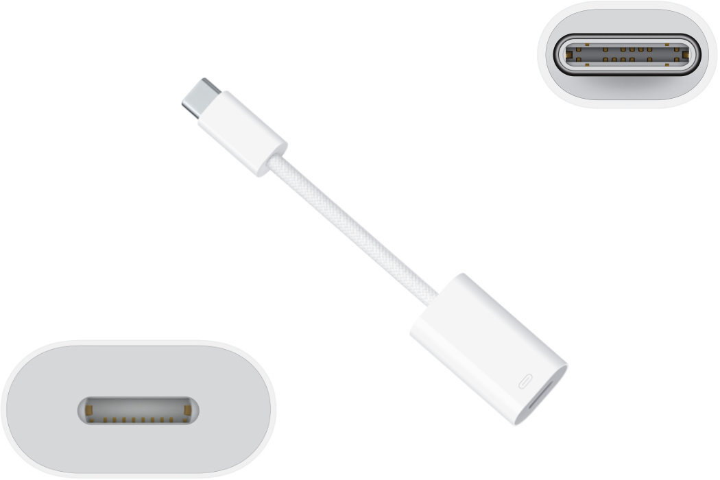 Adapter USB Typ C - Lightning APPLE MUQX3ZMA szybkość ładowanie wszechstronność uniwersalność porty