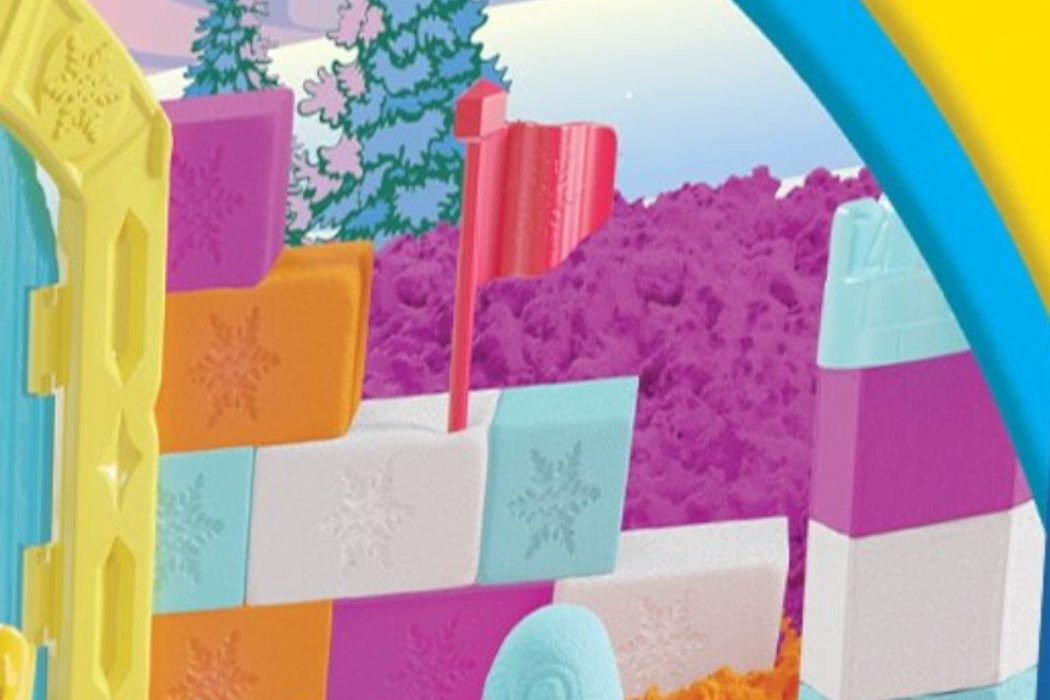 Piasek kinetyczny SUPER SAND Zimowe Miasteczko foremki zabawa kreatywność rozwój