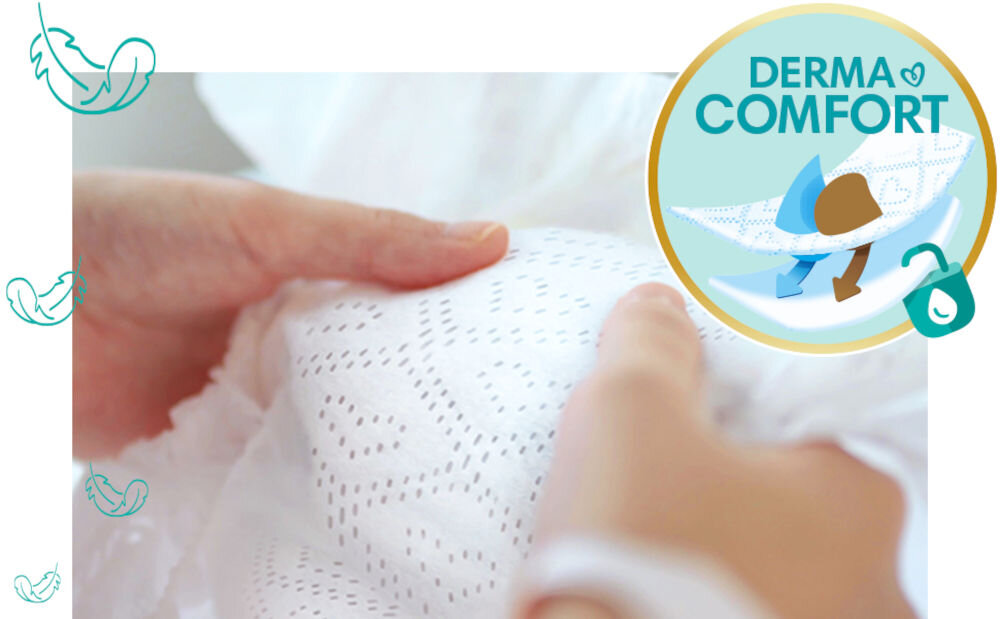 Pieluchy PAMPERS Premium Care 2 (88 szt.) derma comfort sucha