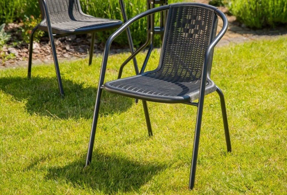 Krzesło ogrodowe PATIO Detroit stalowy stelaż rurki średnica stabilny solidny