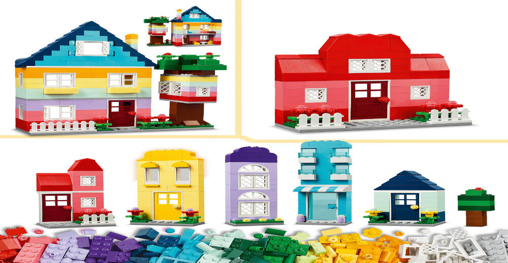 KLOCKI LEGO CLASSIC KREATYWNE DOMY 11035 style po swojemu okna drzwi budowa 