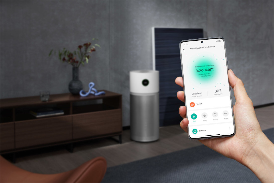 Oczyszczacz powietrza XIAOMI Smart Air Purifier Elite Inteligentne sterowanie aplikacja Xiaomi Home tryb nocny