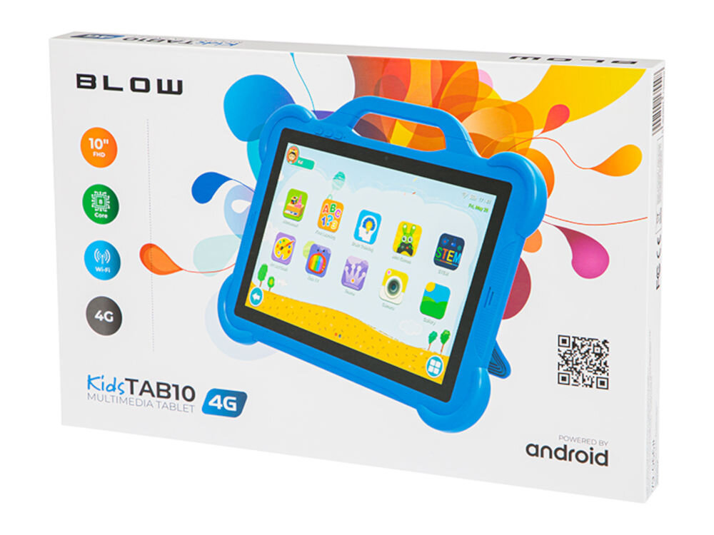 Tablet BLOW KidsTab 10 Niebieski  Android 12 usługi google play store maps gmail