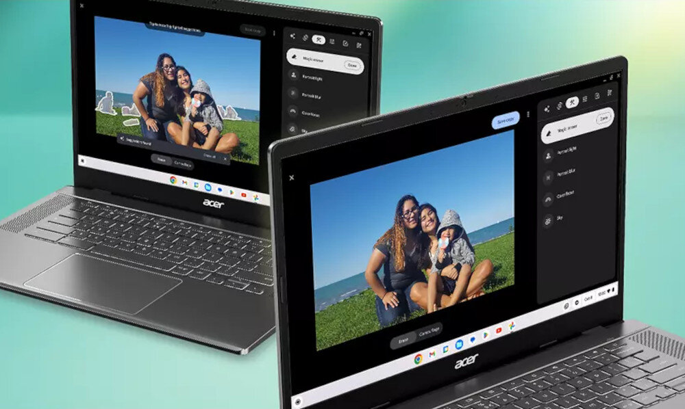 Laptop ACER Chromebook Plus 514 - Google Photos aplikacje funkcje synchronizacja