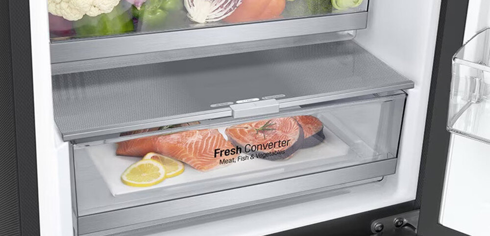 LODÓWKA LG GBV3200DSW szuflada FRESHConverter mięso ryby świeżość kontrola wilgotności