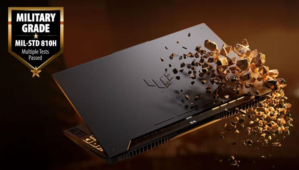 Laptop ASUS TUF Gaming F15 - Wytrzymałość MIL-STD-810H