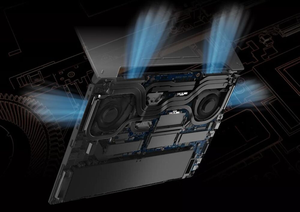 Laptop ASUS TUF Gaming F15 - Chłodzenie Arc Flow  