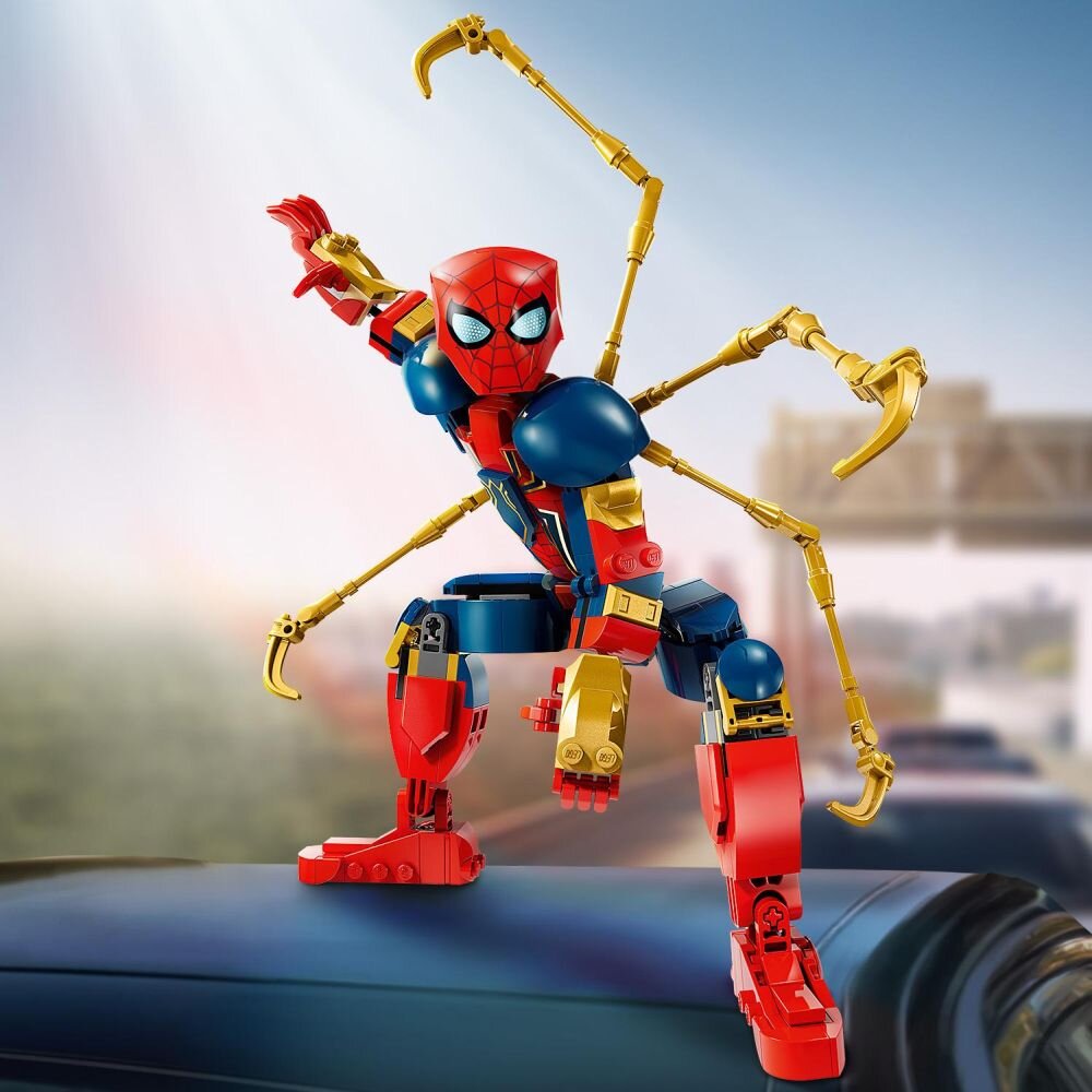 LEGO 76298 Marvel Figurka Iron Spider-Mana  klocki elementy zabawa łączenie figurki akcesoria figurka zestaw budowanie instrukcja rozwój przebudowa