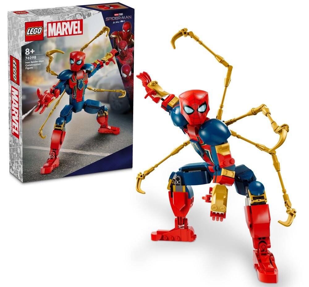 LEGO 76298 Marvel Figurka Iron Spider-Mana  klocki elementy zabawa łączenie figurki akcesoria figurka zestaw budowanie instrukcja rozwój przebudowa
