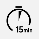 Symbol szybkiego prania 15 minut
