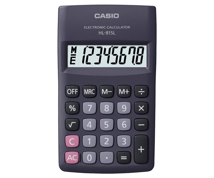 Kalkulator CASIO HL-815L-BK liczy dzielenie przez zero