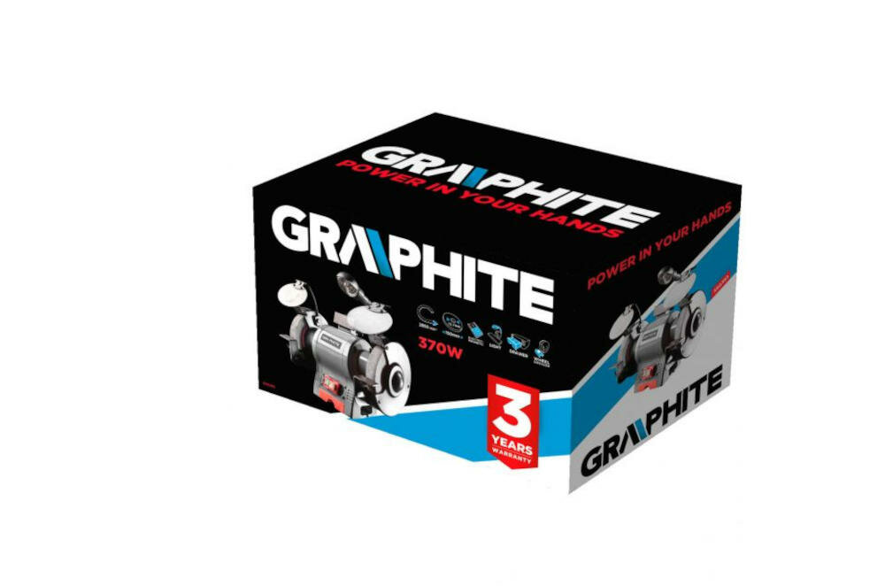 GRAPHITE-59G383 szlifierka urządzenie przesłony iskier podpory narzędzia przyrząd tarcza wkręty śruby podkładki instrukcja karta gwarancyjna
