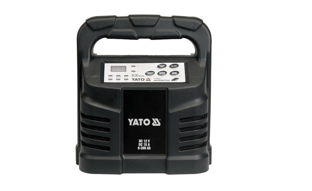 YATO YT-8303 urządzenie ładowanie akumulator regulacja prąd wspomaganie boost transformator bezpieczniki przeładowanie przepięcie tryby ładowanie