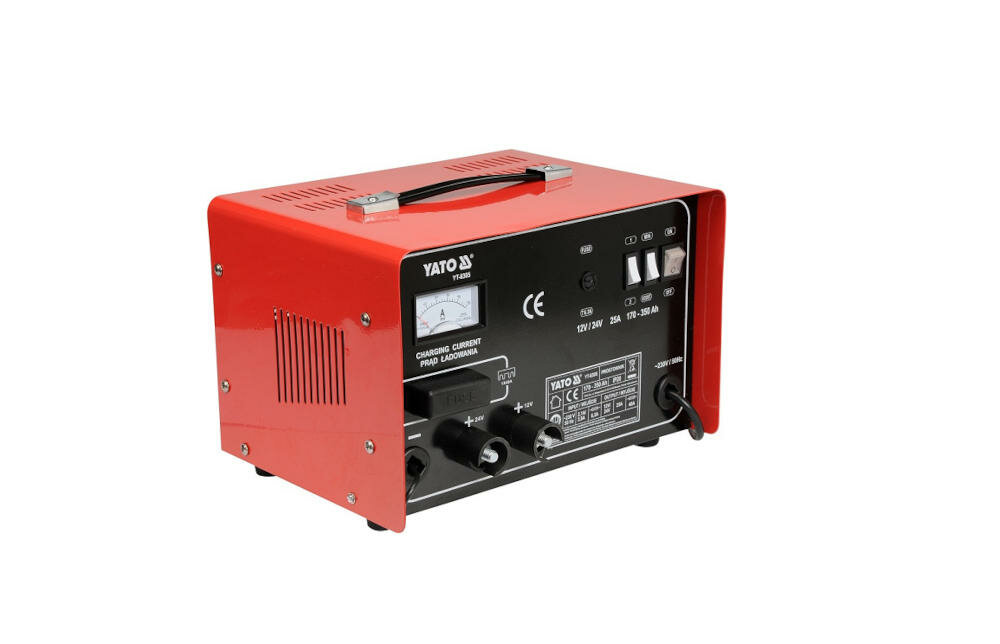 YATO YT-8305 urządzenie ładowanie akumulator regulacja prąd wspomaganie boost transformator bezpieczniki przeładowanie przepięcie tryby ładowanie