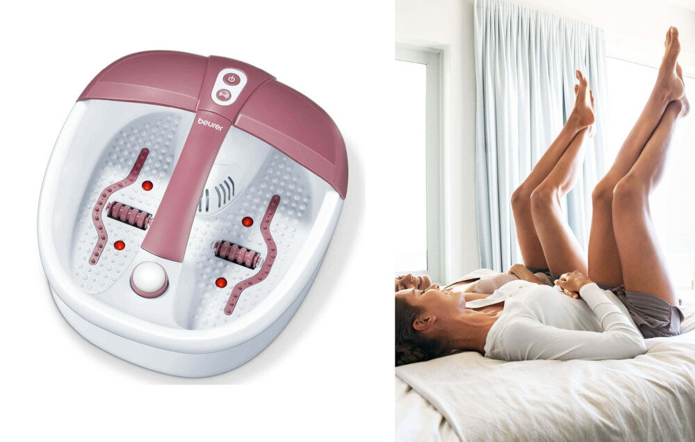 Masażer do stóp BEURER FB35 masaż bąbelkowy funkcja masażu stóp preferencje ustawienia kontrola funkcja światła podczerwonego relaks