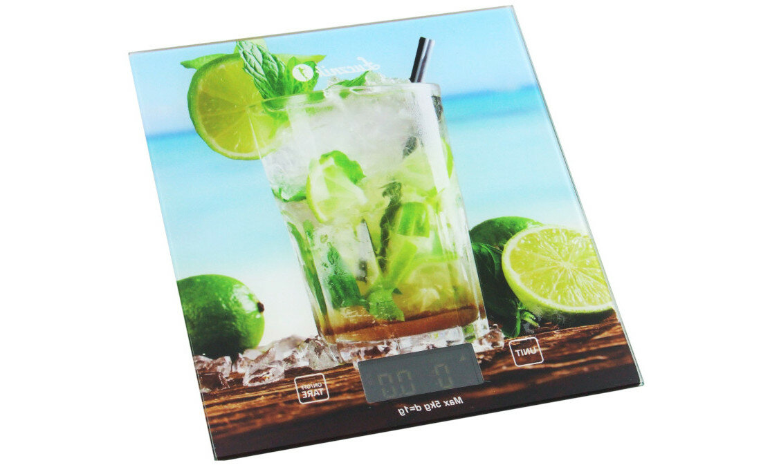 Waga LUCZNIK PT-852 Lemon nowoczesny design szklana powierzchnia wyrazny wyswietlacz LCD latwe czyszczenie