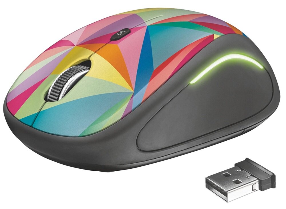 Mysz TRUST Yvi - nano odbiornik USB zasięg 8 metrów