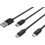 Kabel USB - Micro USB/Lightning/USB-C NATEC EXTREME MEDIA 1 m Czarny