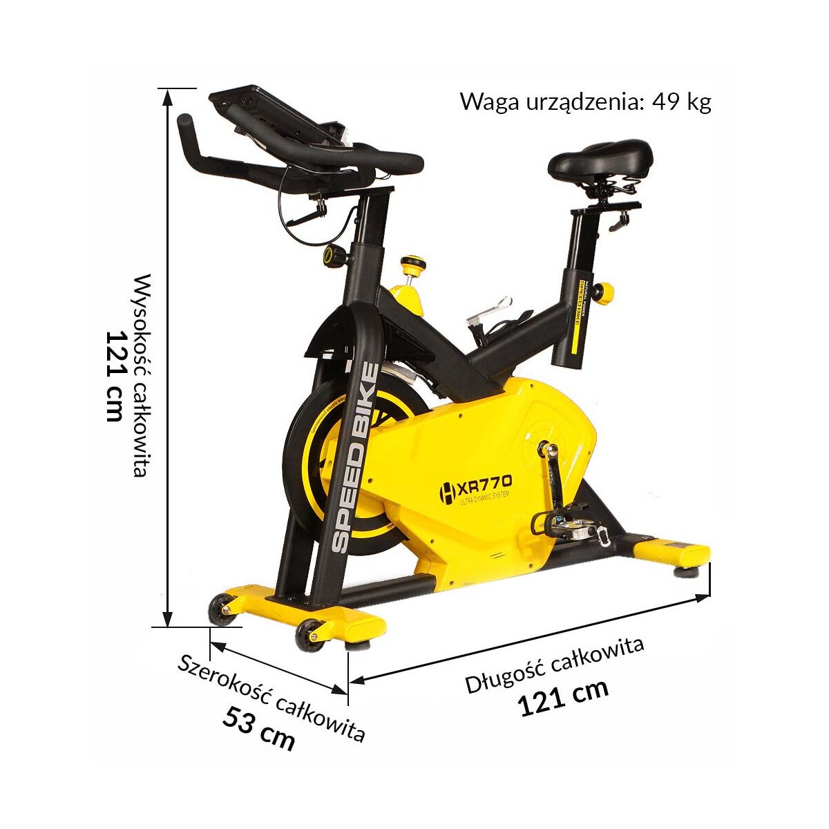 Rower spinningowy HERTZ FITNESS XR770 Pro cena, opinie, dane