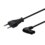Kabel zasilający EU 2 pin (CEE 7/16) - IEC 320 C7 (kątowy) SAVIO 3 m