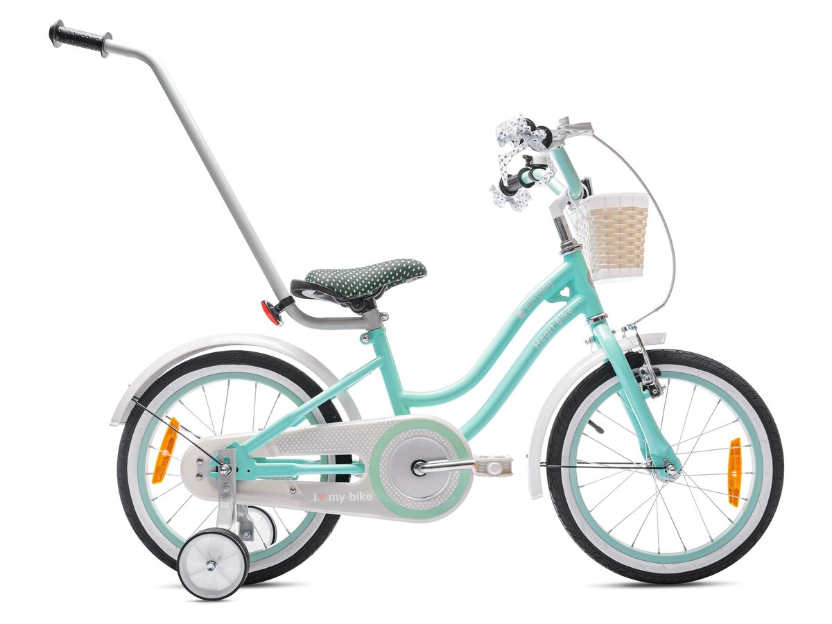 Rower dziecięcy SUN BABY Heart Bike 16 cali dla dziewczynki Miętowy ...