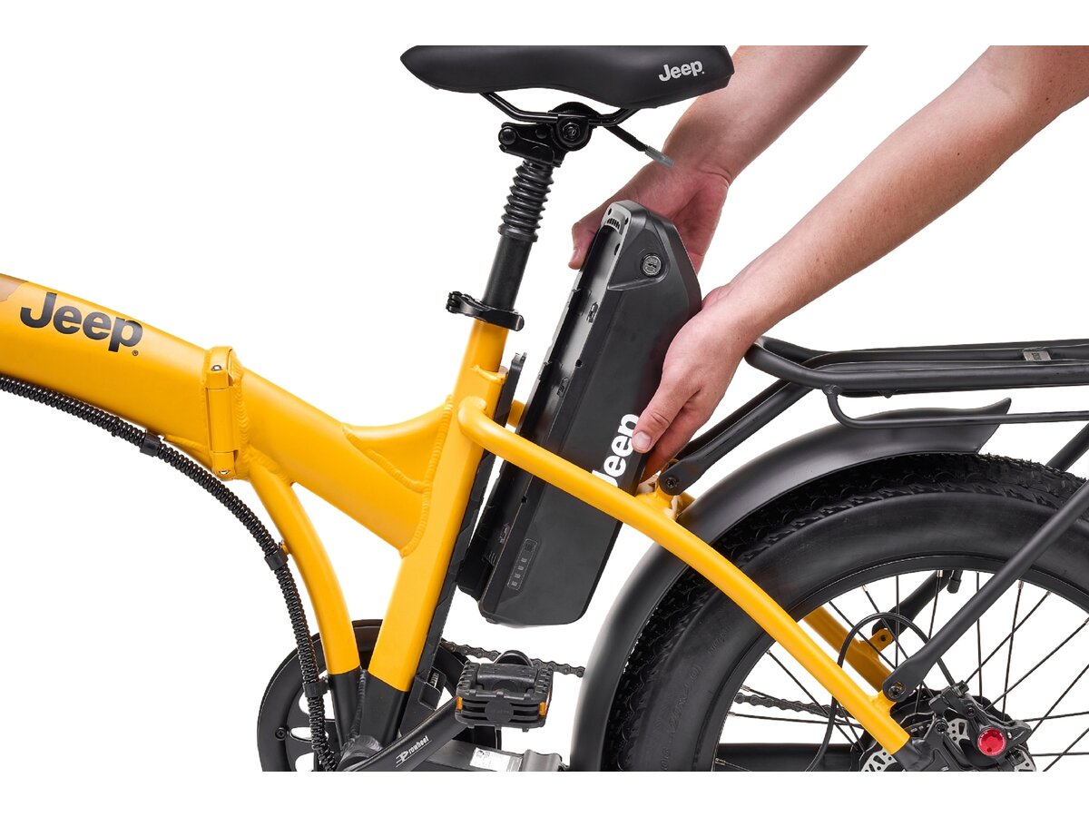 Rower elektryczny JEEP Sonoran U16 20 cali Czarnozłoty cena, opinie