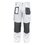 Spodnie robocze DEDRA BH4SP-XXL Biały (rozmiar XXL/58)