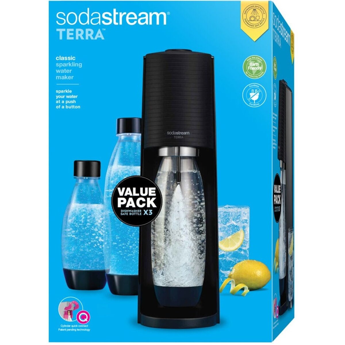 Saturator SODASTREAM Terra Czarny + 3 butelki + 2 syropy Pepsi cena