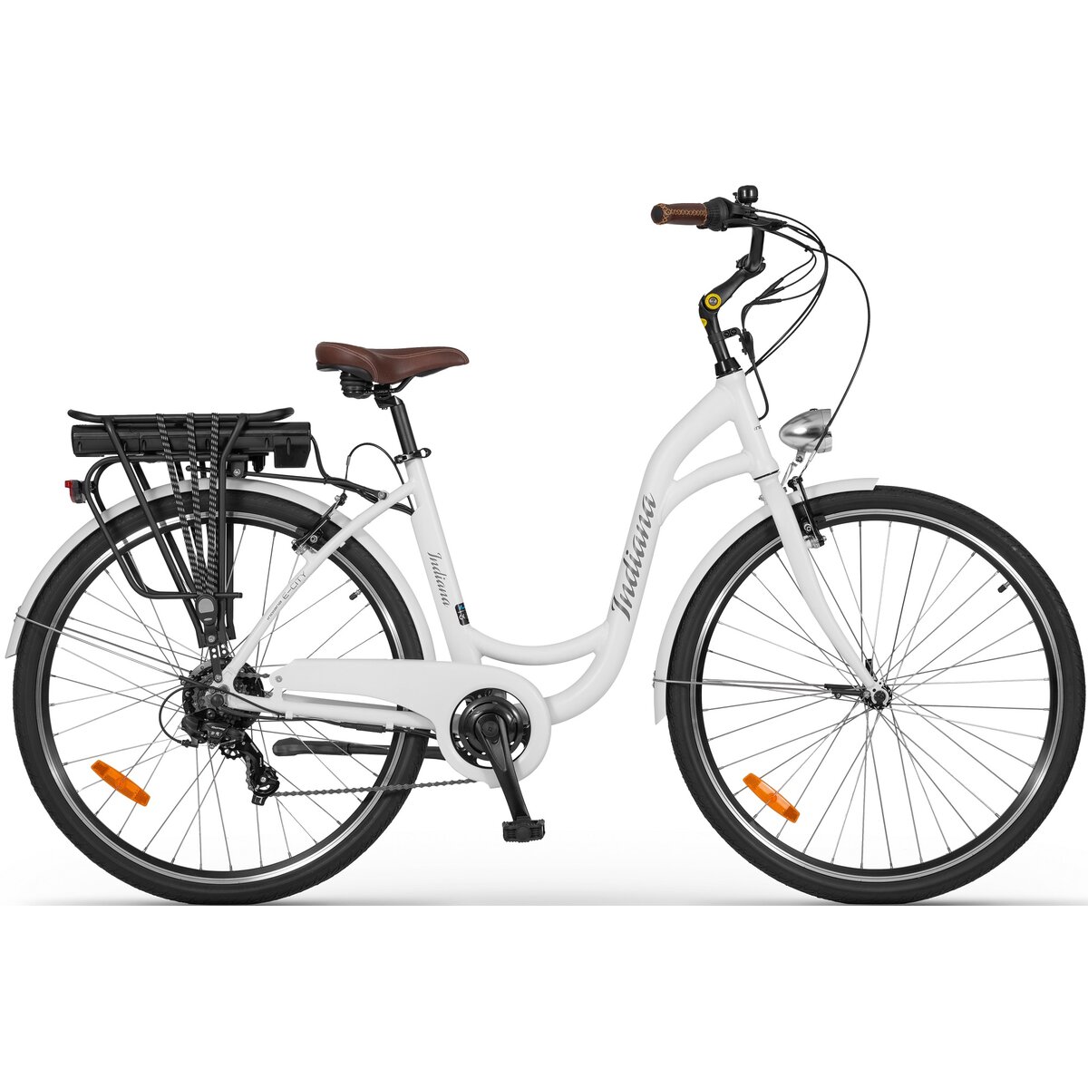 Rower elektryczny INDIANA ECity D19 28 cali Biały cena, opinie, dane