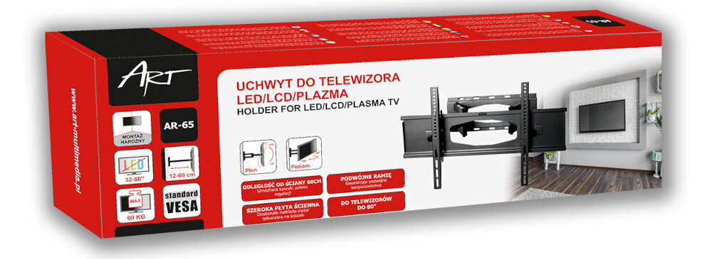 Uchwyt ART AR-65 do TV 32-80 cali - standard vesa