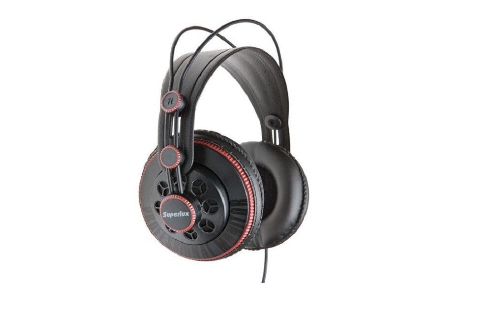 Słuchawki nauszne SUPERLUX HD681 Czarno czerwony Uniwersalne wyposażenie