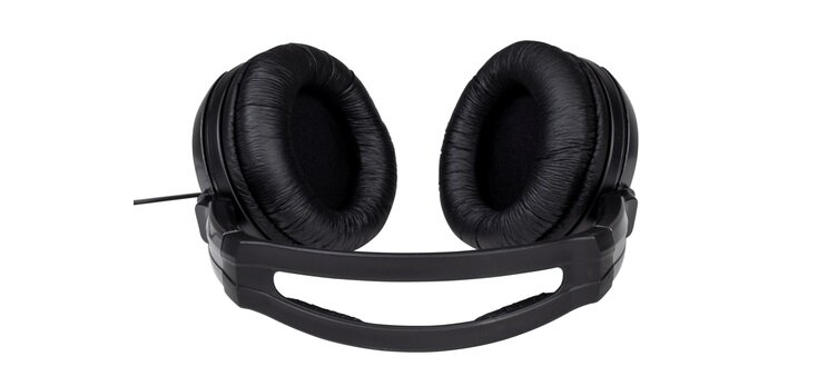 Słuchawki nauszne JVC HA-RX500-E Czarno-biały widok góra nauszniki