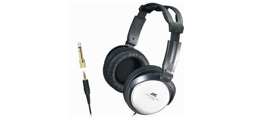 Słuchawki nauszne JVC HA-RX500-E Czarno-biały przejściówka