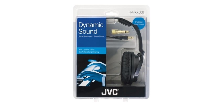 Słuchawki nauszne JVC HA-RX500-E Czarno-biały opakowanie