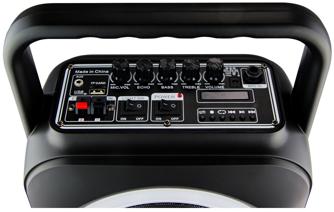 Głośnik mobilny BLOW BT-800 Czarny Dźwięk wymiary zasilanie wygląd Nowoczesny design Efekty świetlne Bluetooth Funkcja karaoke