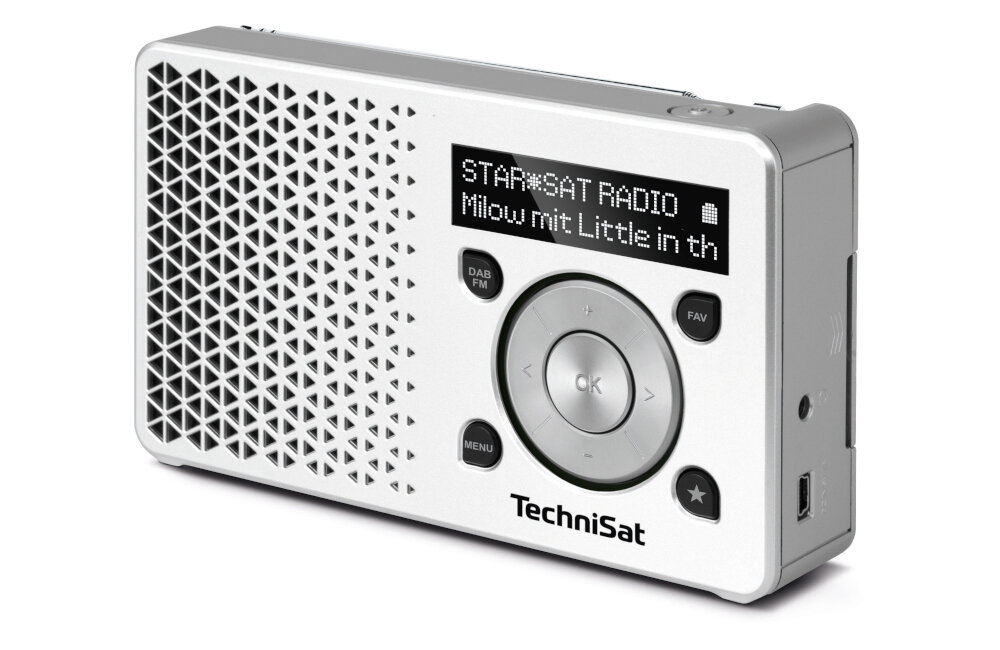 Radio TECHNISAT DIGITRADIO 1 biało-srebrny zestaw kabel USB zasilacz