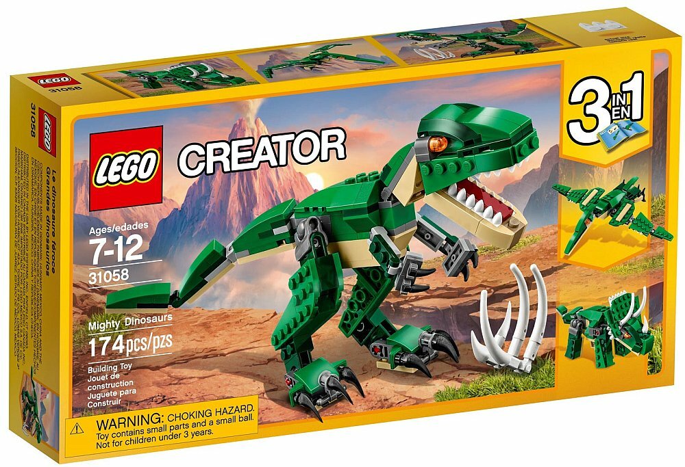 LEGO Creator 3w1 Potężne dinozaury 31058 funkcje