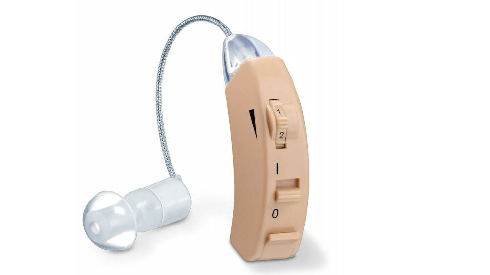 BEURER-HA50 aparat słuchowy wyrób medyczny niedosłuch przewód słuchowy wzmacnia głośność ergonomiczne wyprofilowanie końcówki